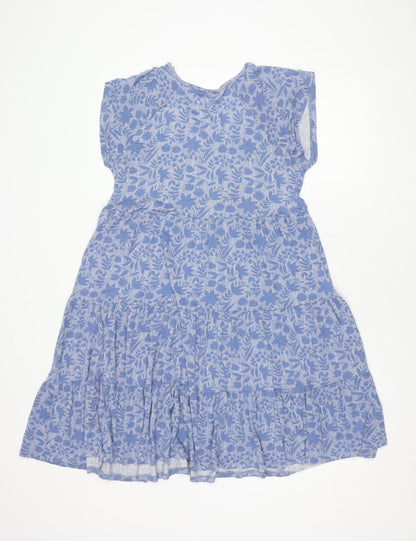 Roman Women's Blue Floral Skater Dress Size 14