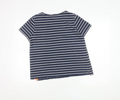 Womens UK Size 14 Crew Clothing Company Blue Basic T-Shirt