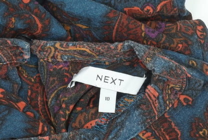 Next Women's Multicoloured A-Line Dress Size 10