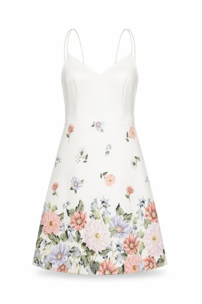 New Look Women's Multicoloured Floral A-Line Dress Size 8