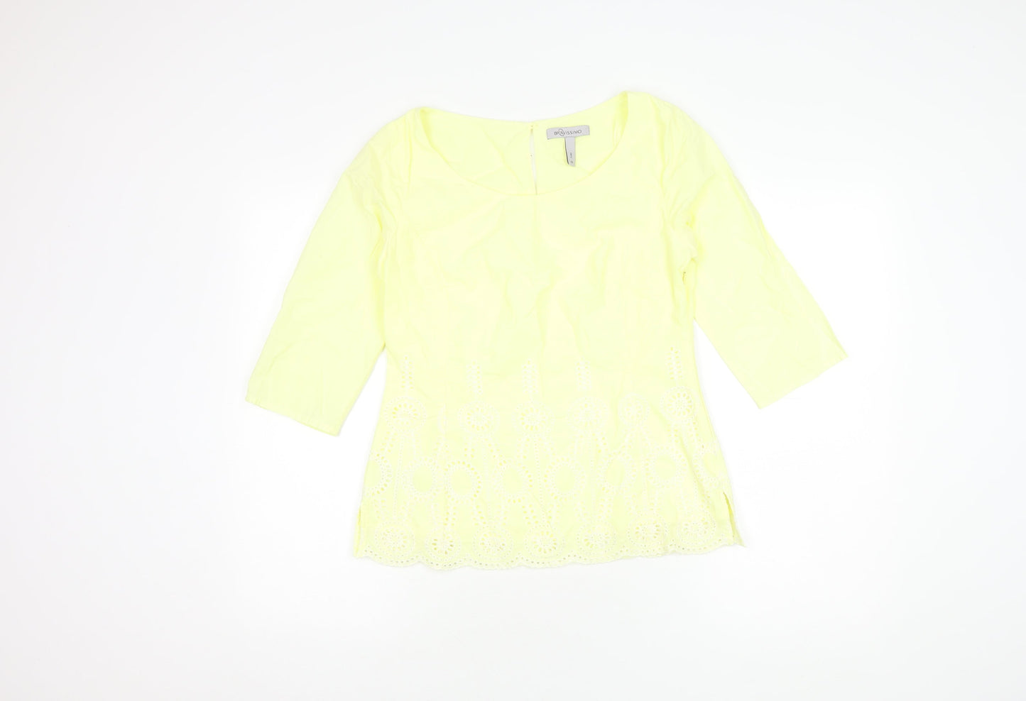 Womens UK Size 10 Bravissimo Yellow Basic Blouse