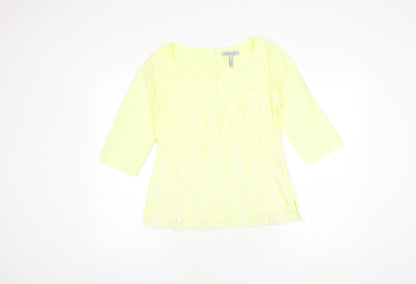 Womens UK Size 10 Bravissimo Yellow Basic Blouse
