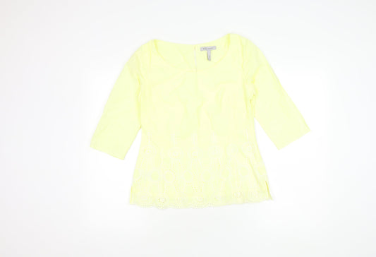 Womens UK Size 10 Bravissimo Yellow Basic Blouse