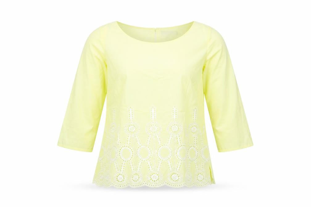 Womens UK Size 10 Bravissimo Yellow Basic Blouse