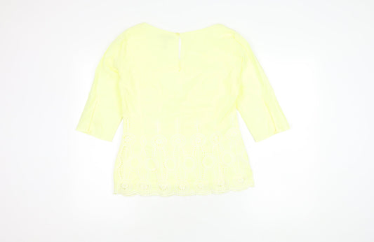 Womens UK Size 10 Bravissimo Yellow Basic Blouse