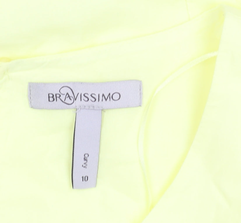 Womens UK Size 10 Bravissimo Yellow Basic Blouse