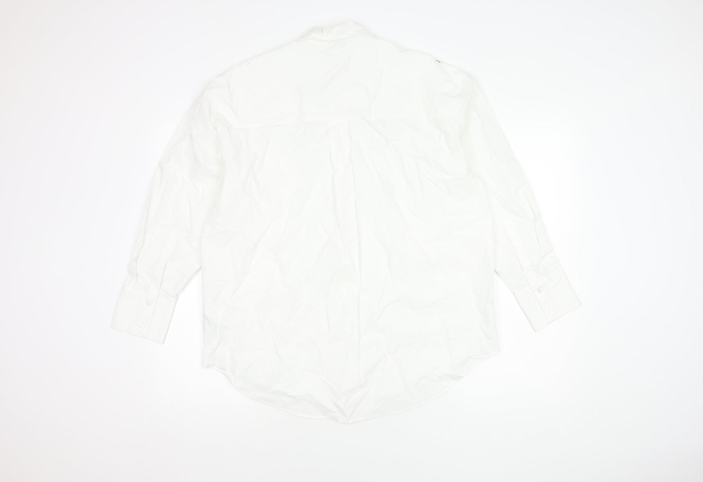 Womens UK Size 12 Marks and Spencer White  Button-Up