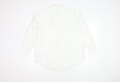 Womens UK Size 12 Marks and Spencer White  Button-Up