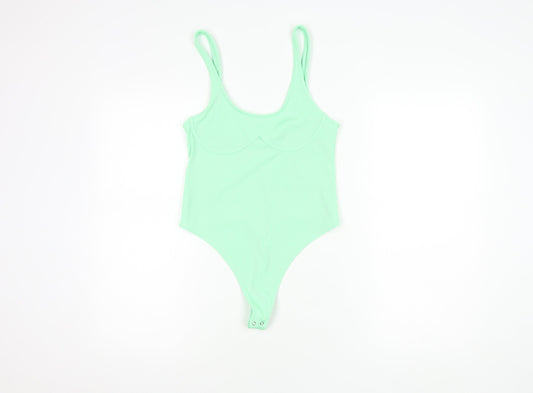 Bershka Women's Green Tank Top Size 12