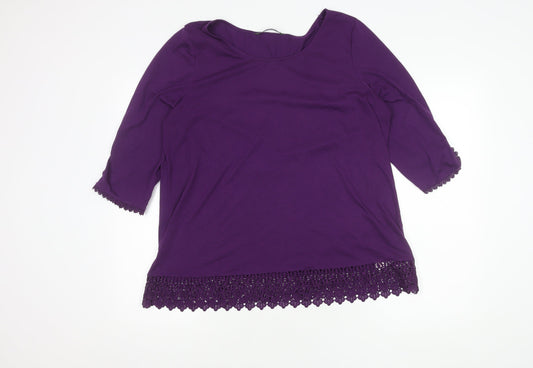 Womens UK Size 18 Bonmarché Purple Basic Blouse