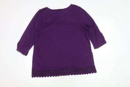 Womens UK Size 18 Bonmarché Purple Basic Blouse