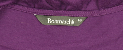 Womens UK Size 18 Bonmarché Purple Basic Blouse