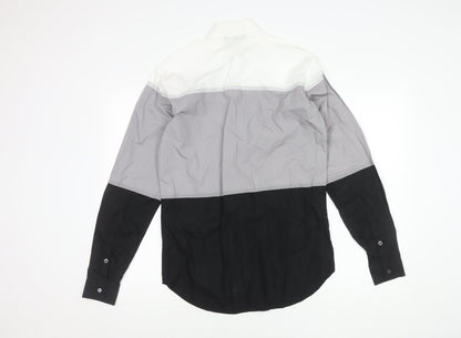 Jonathan Saunders Men's Colourblock Cotton Shirt - Size 48
