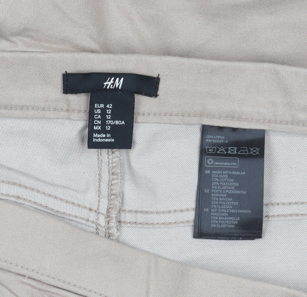 Womens UK Size 14 H&M  Skinny Beige Jeans