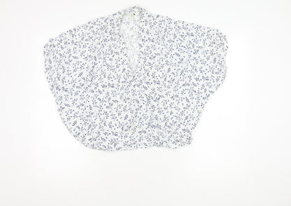 Womens UK Size 10 H&M White Kimono Blouse
