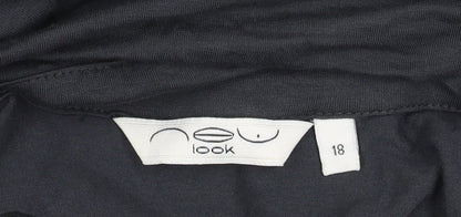 New Look Women's Black Sleeveless Top Size 18