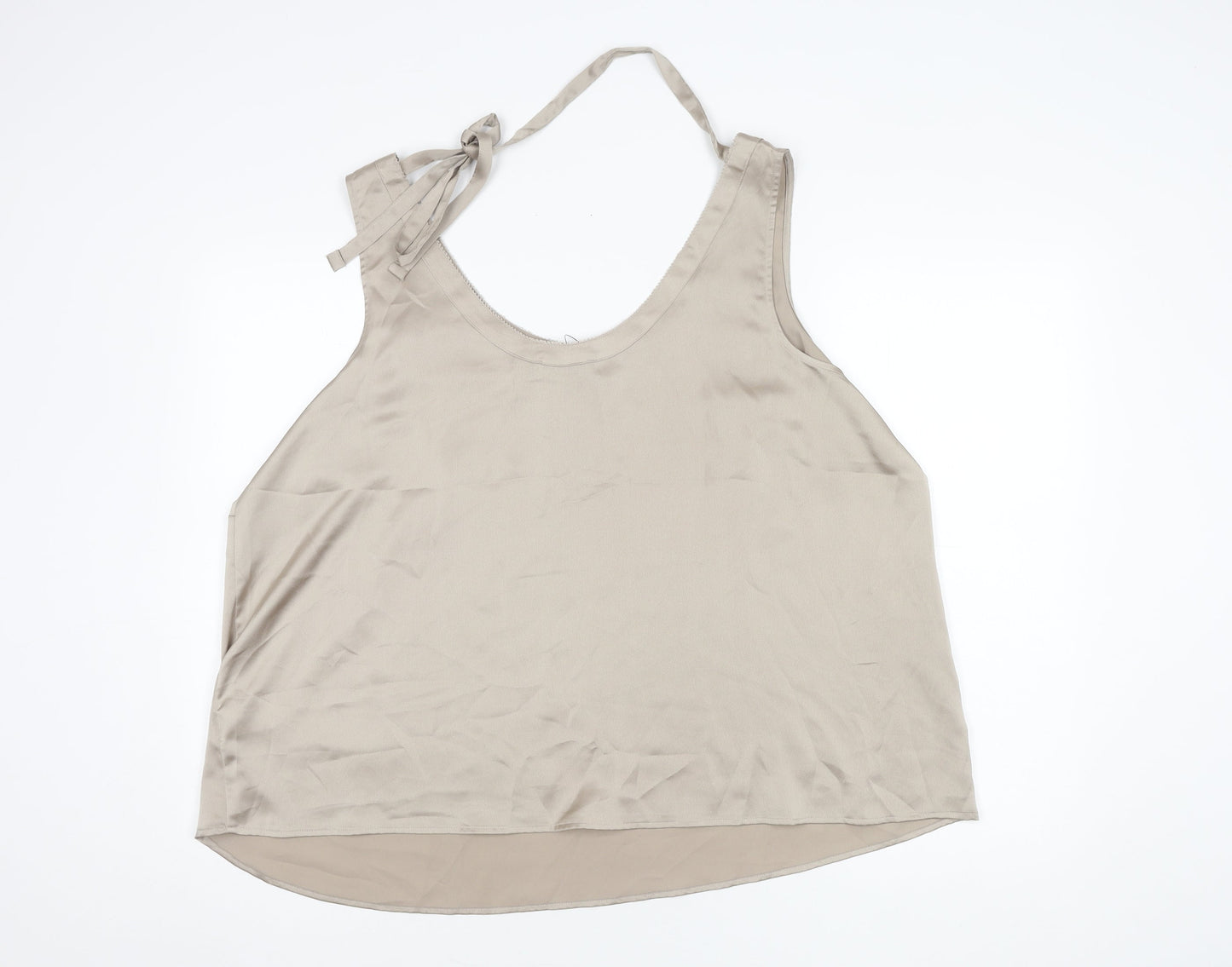 Womens UK Size 22 Marks and Spencer Beige Basic Tank