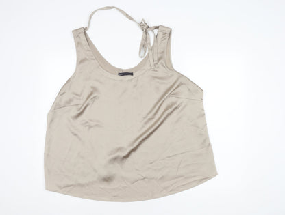 Womens UK Size 22 Marks and Spencer Beige Basic Tank