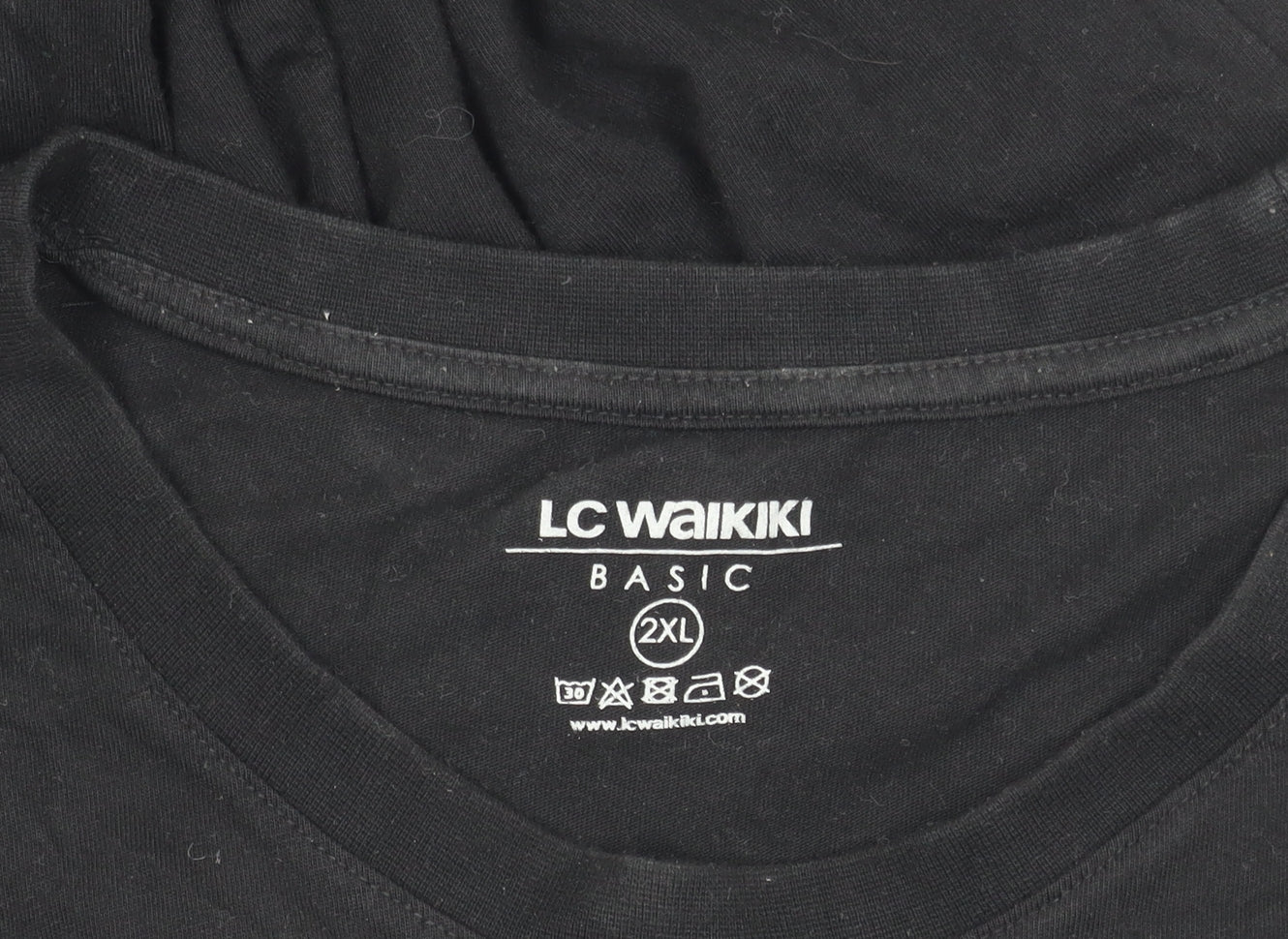 LC Waikiki Men's Black 2XL Crew Neck T-Shirt