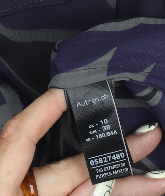 Womens UK Size 10 Marks and Spencer Purple Basic Blouse