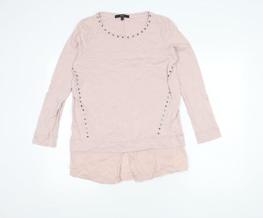 Womens UK Size 10 NEXT Pink Basic Blouse