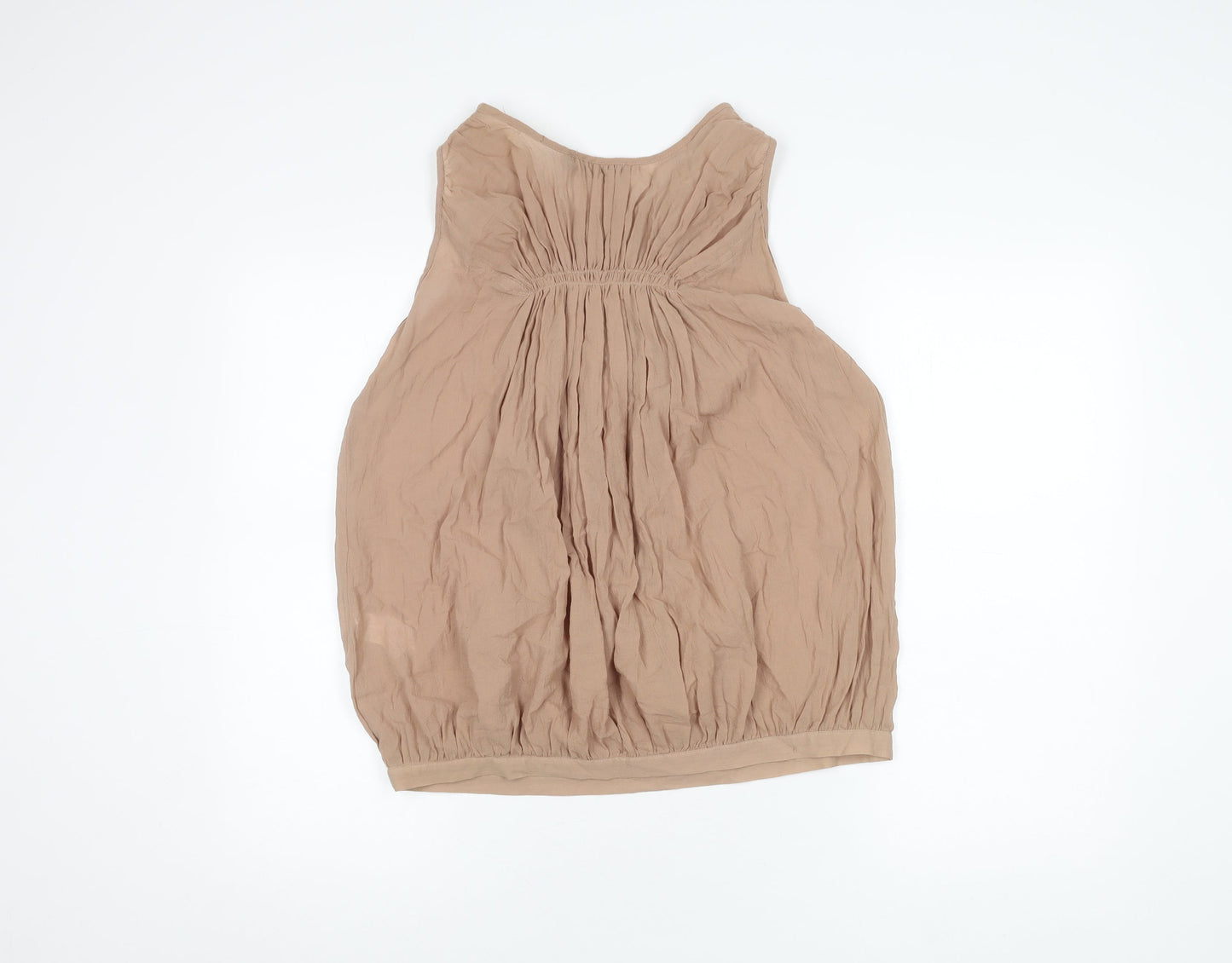 Womens UK Size 8 Zara Basic Beige Basic Tank
