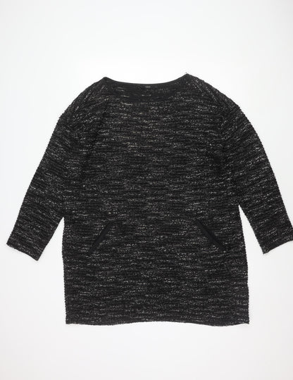 Next Women's Black Knit Dress Size 18