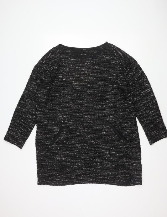 Next Women's Black Knit Dress Size 18
