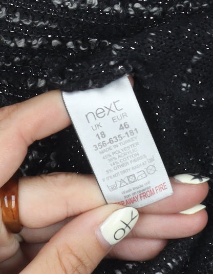 Next Women's Black Knit Dress Size 18