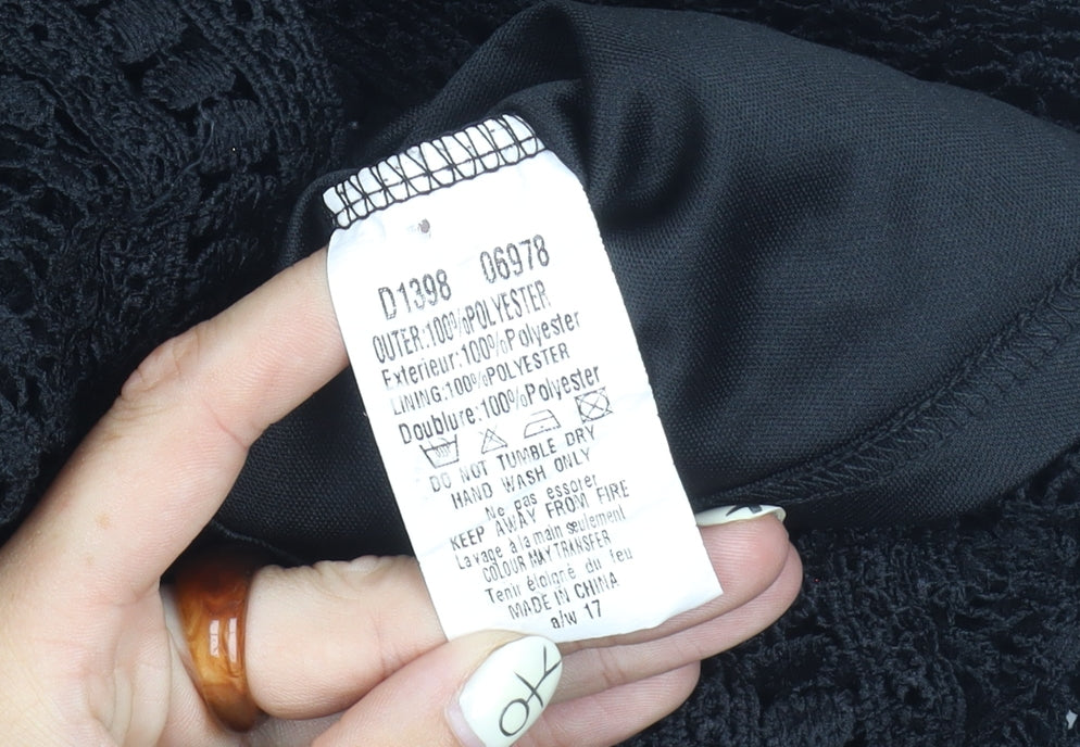 AX Paris Black Lace Bodycon Dress, Women, Size 8