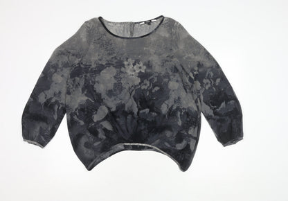 Womens UK Size 12 NEXT Grey Basic Blouse