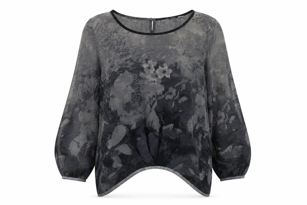 Womens UK Size 12 NEXT Grey Basic Blouse
