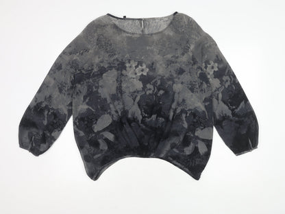 Womens UK Size 12 NEXT Grey Basic Blouse