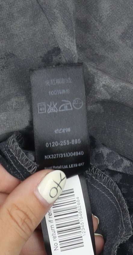 Womens UK Size 12 NEXT Grey Basic Blouse