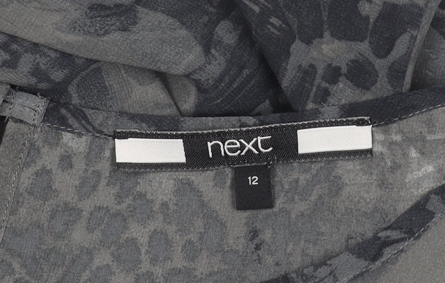 Womens UK Size 12 NEXT Grey Basic Blouse