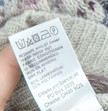 Womens UK Size 8 Marks and Spencer Multicoloured Henley Jumper