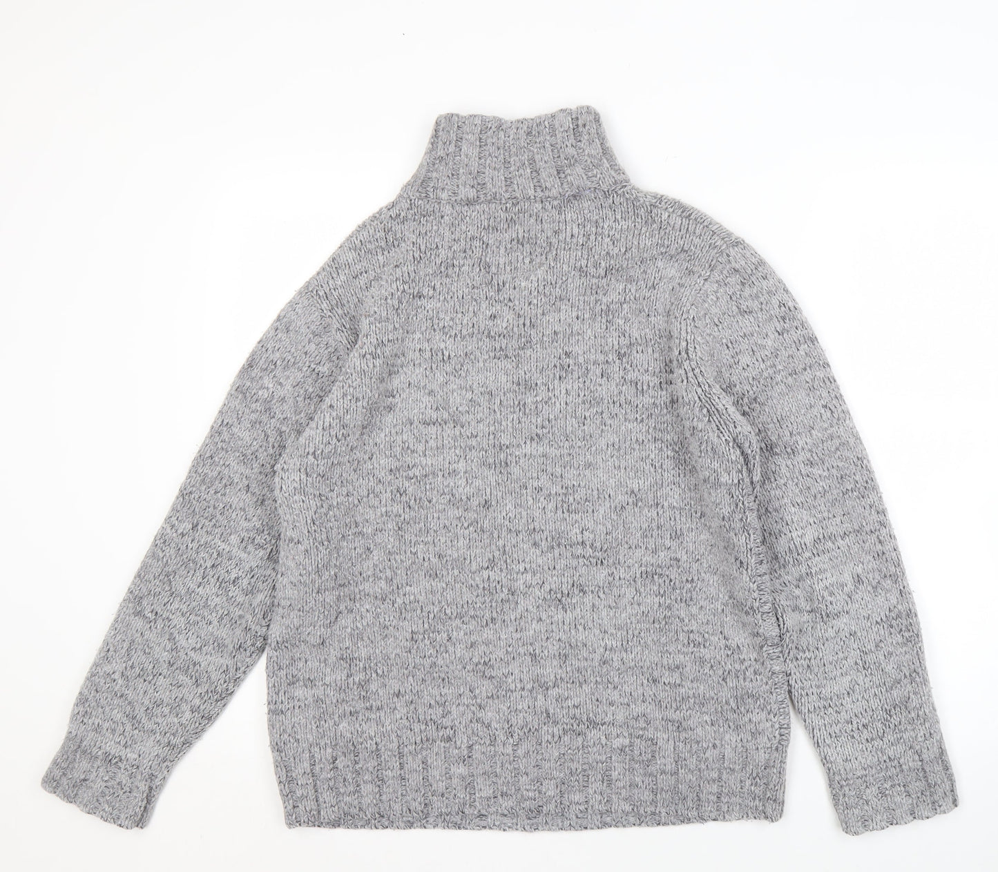 Marks and Spencer Men’s Grey High Neck Jumper, S