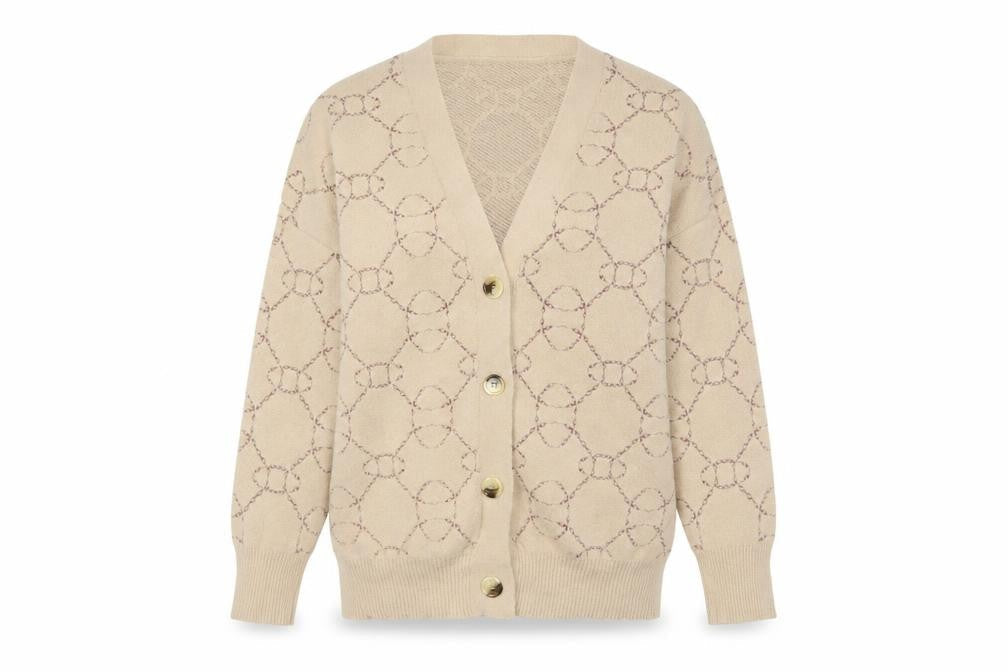 Womens UK Size 10 MNG Beige Cardigan Jumper