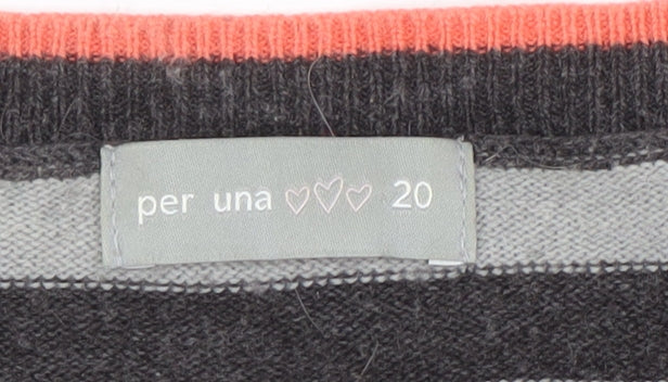 Womens UK Size 20 Per Una Grey Pullover Jumper