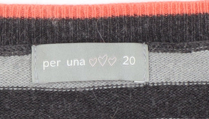 Womens UK Size 20 Per Una Grey Pullover Jumper