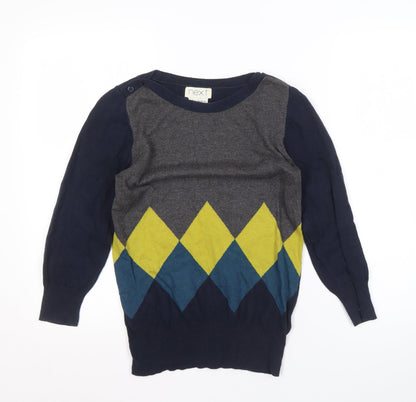 Womens UK Size 8 NEXT Multicoloured Pullover Jumper