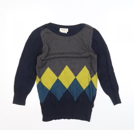 Womens UK Size 8 NEXT Multicoloured Pullover Jumper