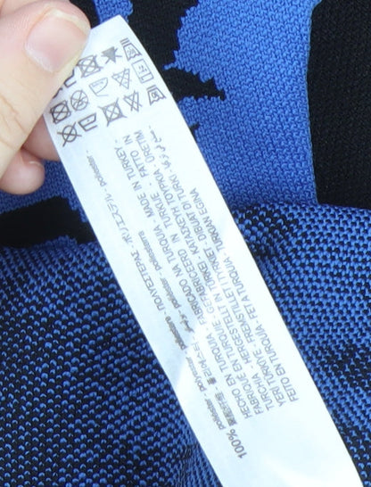 Bershka Men's Black Blue Pullover Jumper Size M