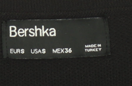 Bershka Men's Black Blue Pullover Jumper Size M