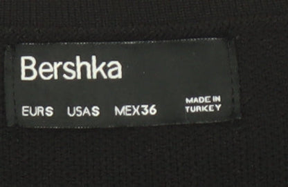 Bershka Men's Black Blue Pullover Jumper Size M