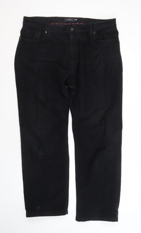 Marks and Spencer Men's Black Chino Trousers Size 40