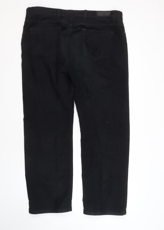 Marks and Spencer Men's Black Chino Trousers Size 40