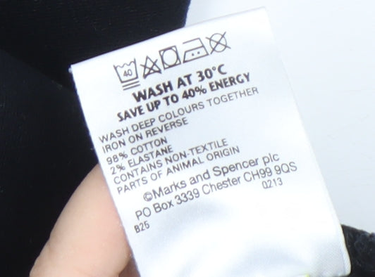 Marks and Spencer Men's Black Chino Trousers Size 40