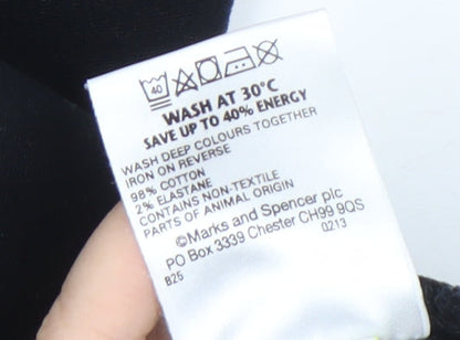 Marks and Spencer Men's Black Chino Trousers Size 40