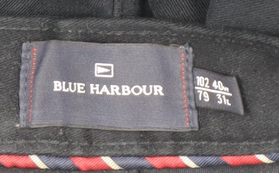 Marks and Spencer Men's Black Chino Trousers Size 40